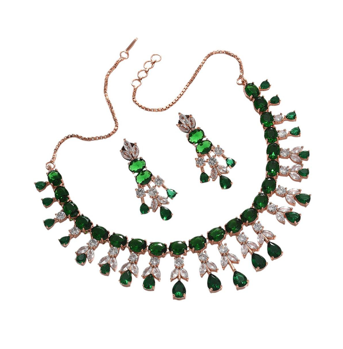 Sohi Party Stone Jewellery Set - Green