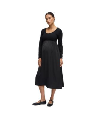 Maternity Ingrid + Isabel Mix Media Midi Dress