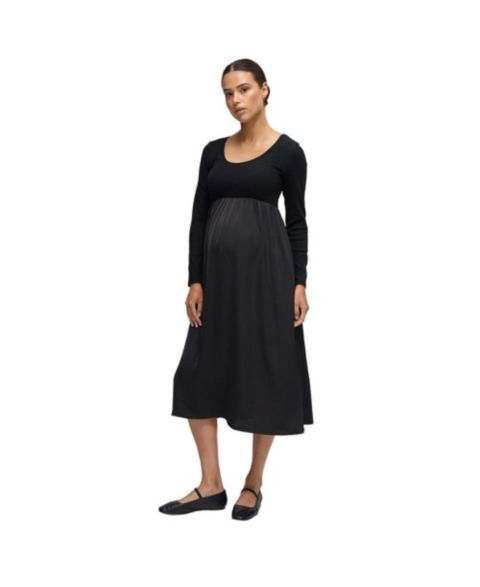 Женские платья Maternity Ingrid + Isabel Mix Media Midi, цвет: Чёрный