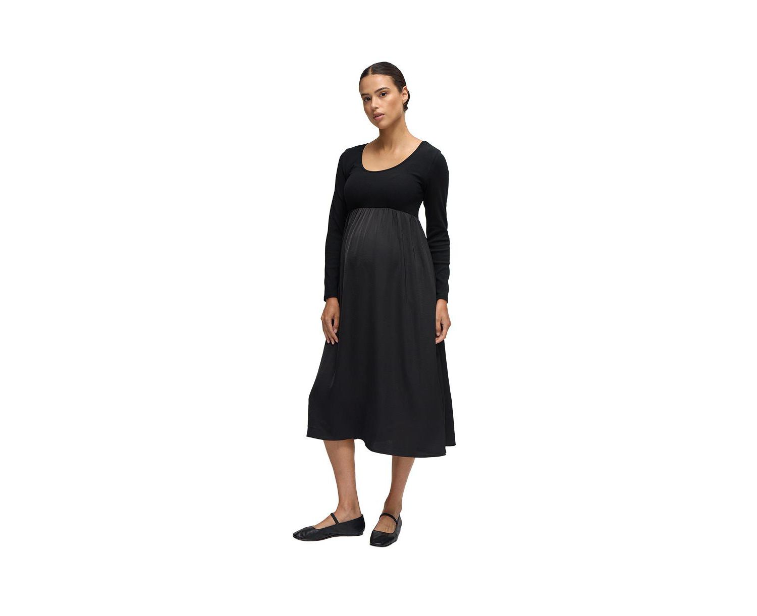 Maternity Ingrid + Isabel Mix Media Midi Dress