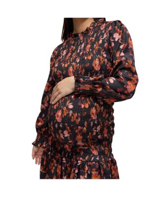 Women's Maternity Smocked Occasion Short Dress