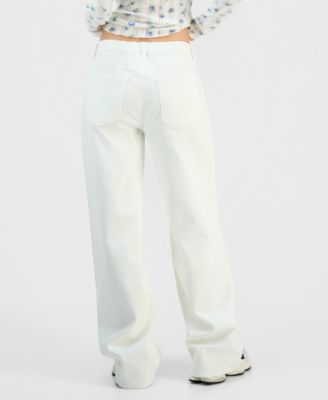 Juniors' High-Rise Wide-Leg Jeans 