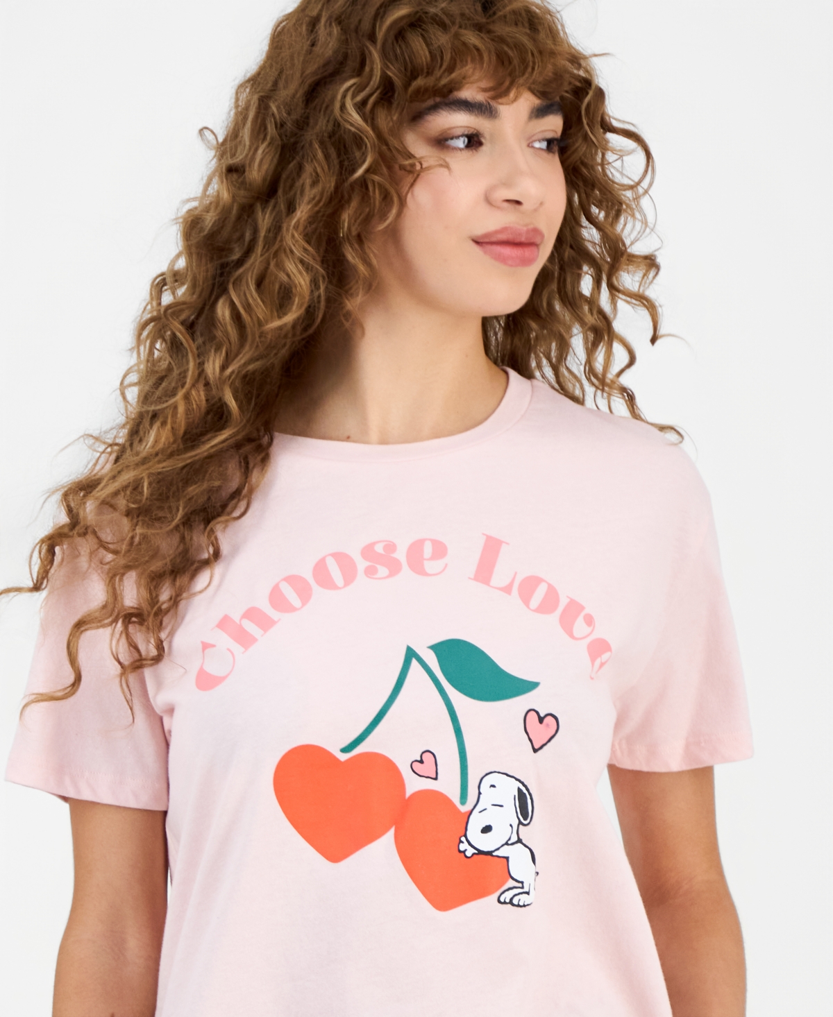 Grayson Thread, The Label Juniors' Snoopy Cherry Crewneck Tee