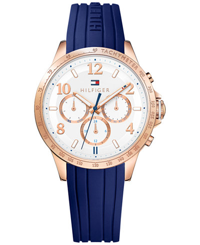 Tommy Hilfiger Women's Sophisticated Sport Blue Silicone Strap Watch 38mm 1781645
