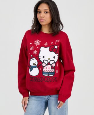 Juniors' Hello Kitty Snowman Crewneck Sweatshirt