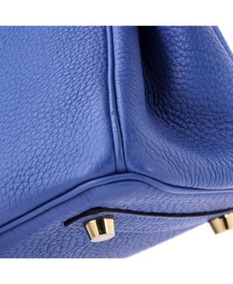irkin 25 Handbag Blue Togo with Gold Hardware