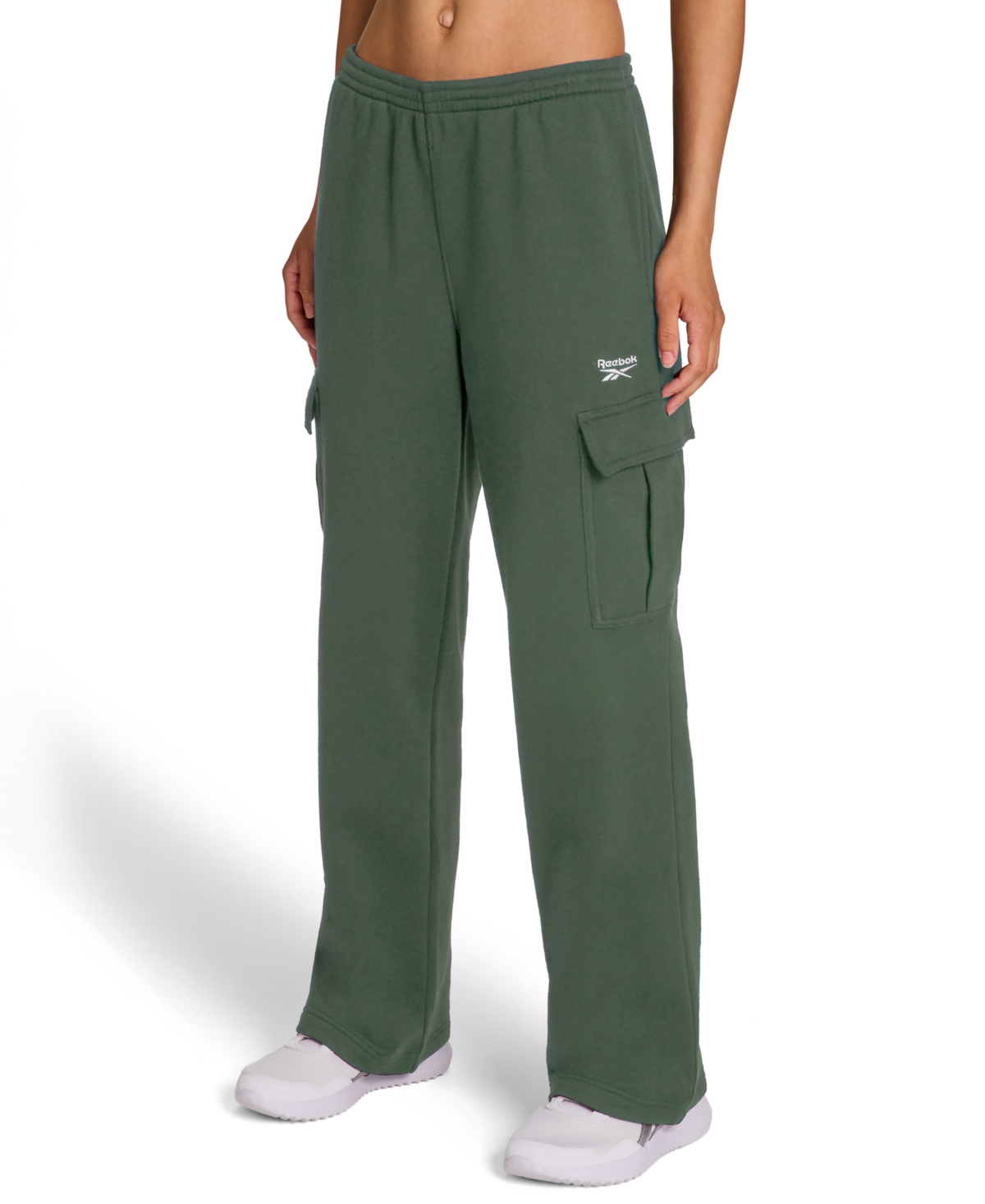 Reebok Women's Small Logo Cargo Pants In Green