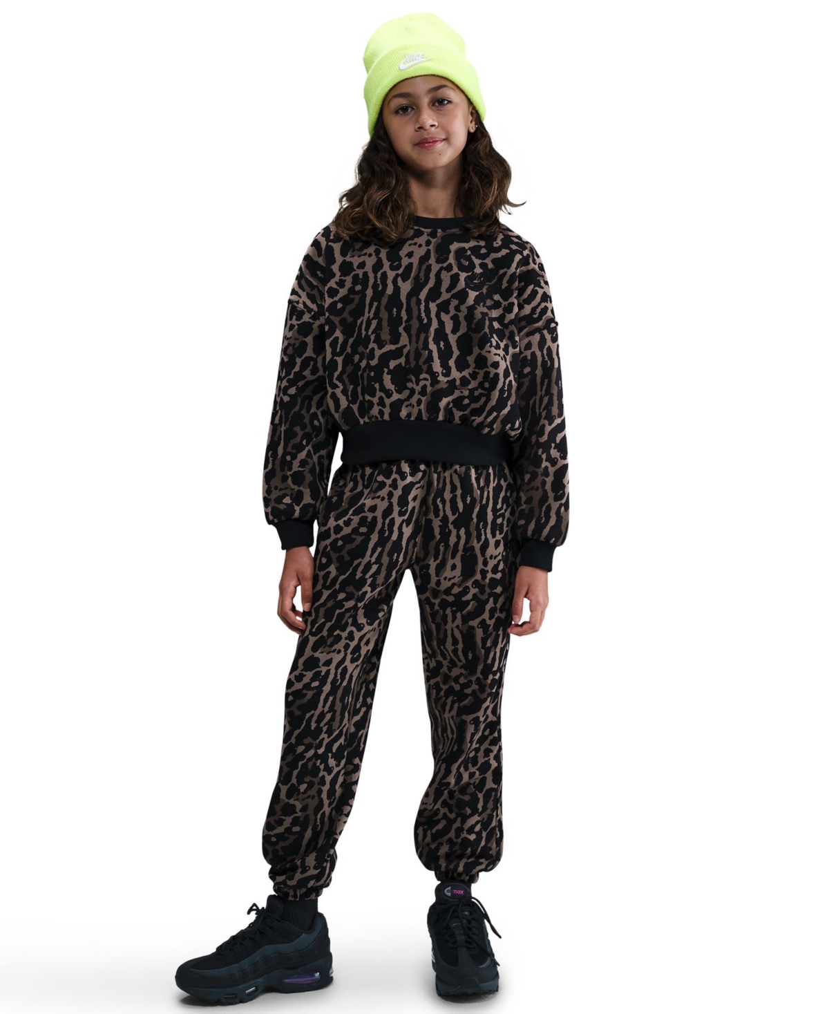 Nike Girls 7-16 Printed Loose Fleece Pants