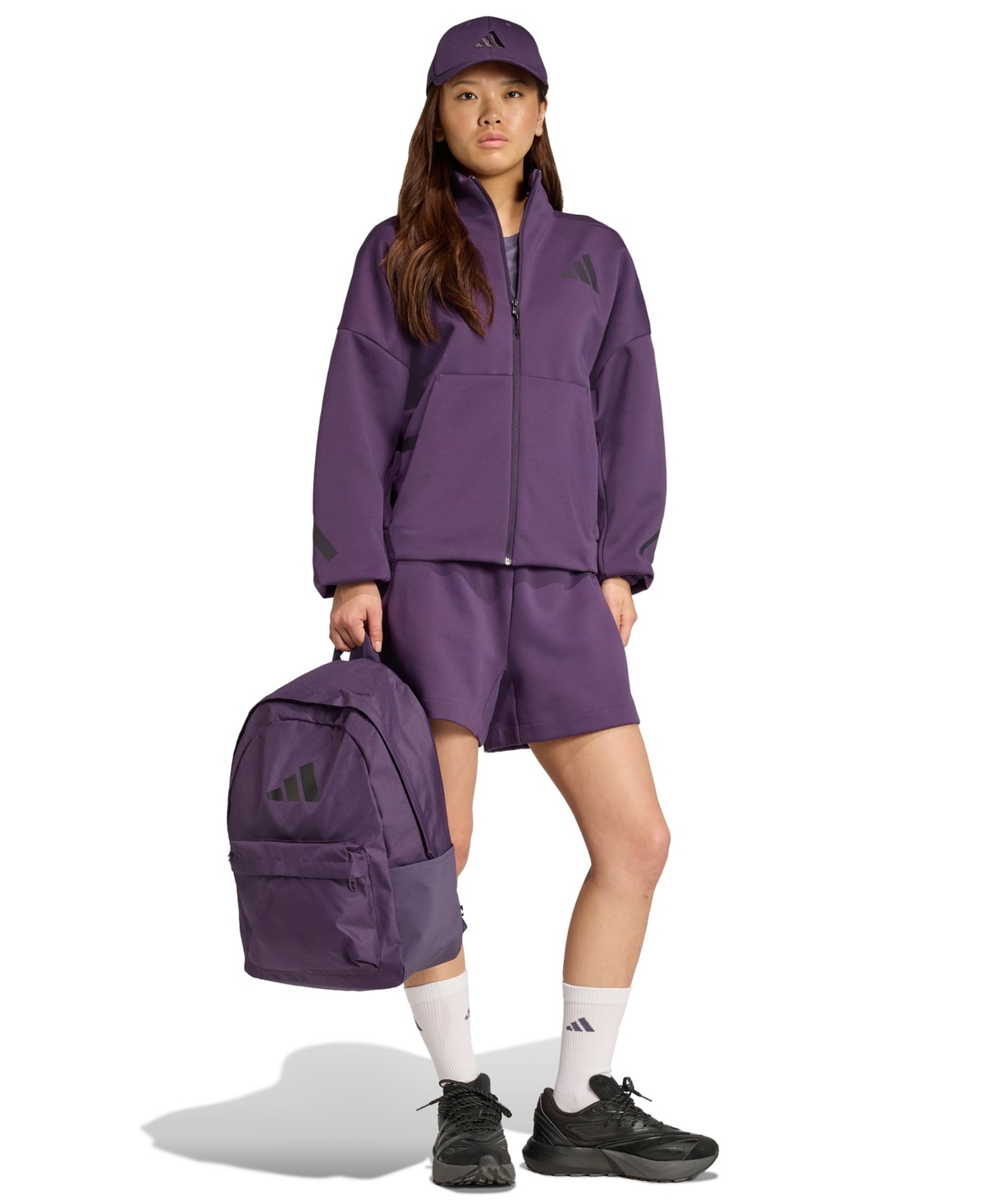 Adidas Originals Women's Z.n.e. Zip-front Long Sleeve Track Jacket In Green
