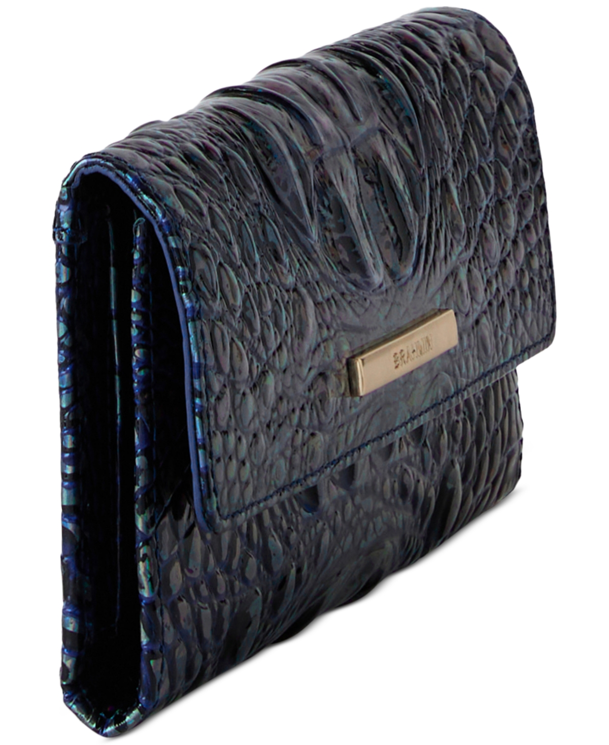 Brahmin Cordelia Embossed Leather Wallet In Brown