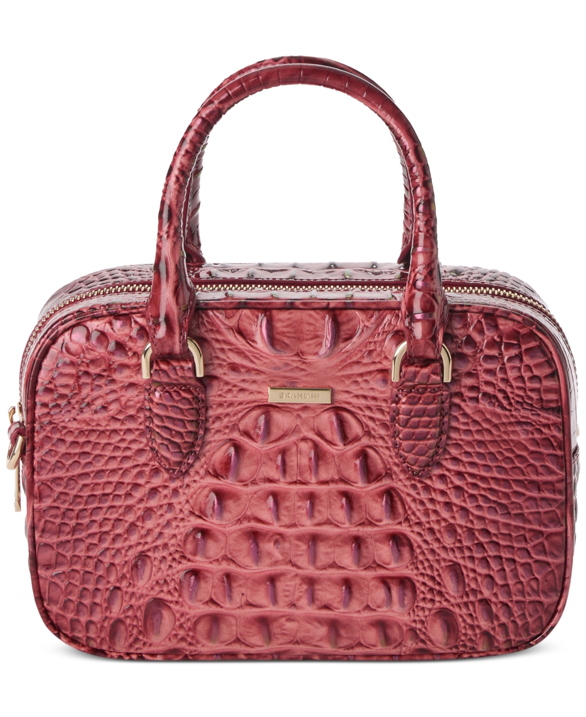 Brahmin Mara Buckle Small Satchel Bag In Purple