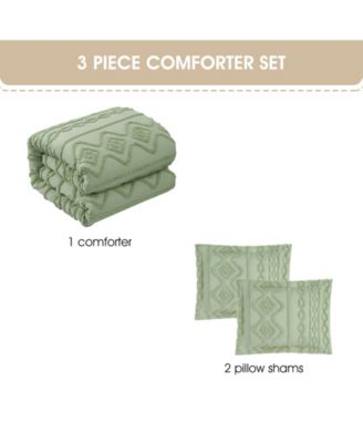 Aluma Geometric 3-Pc. Comforter Set, Twin