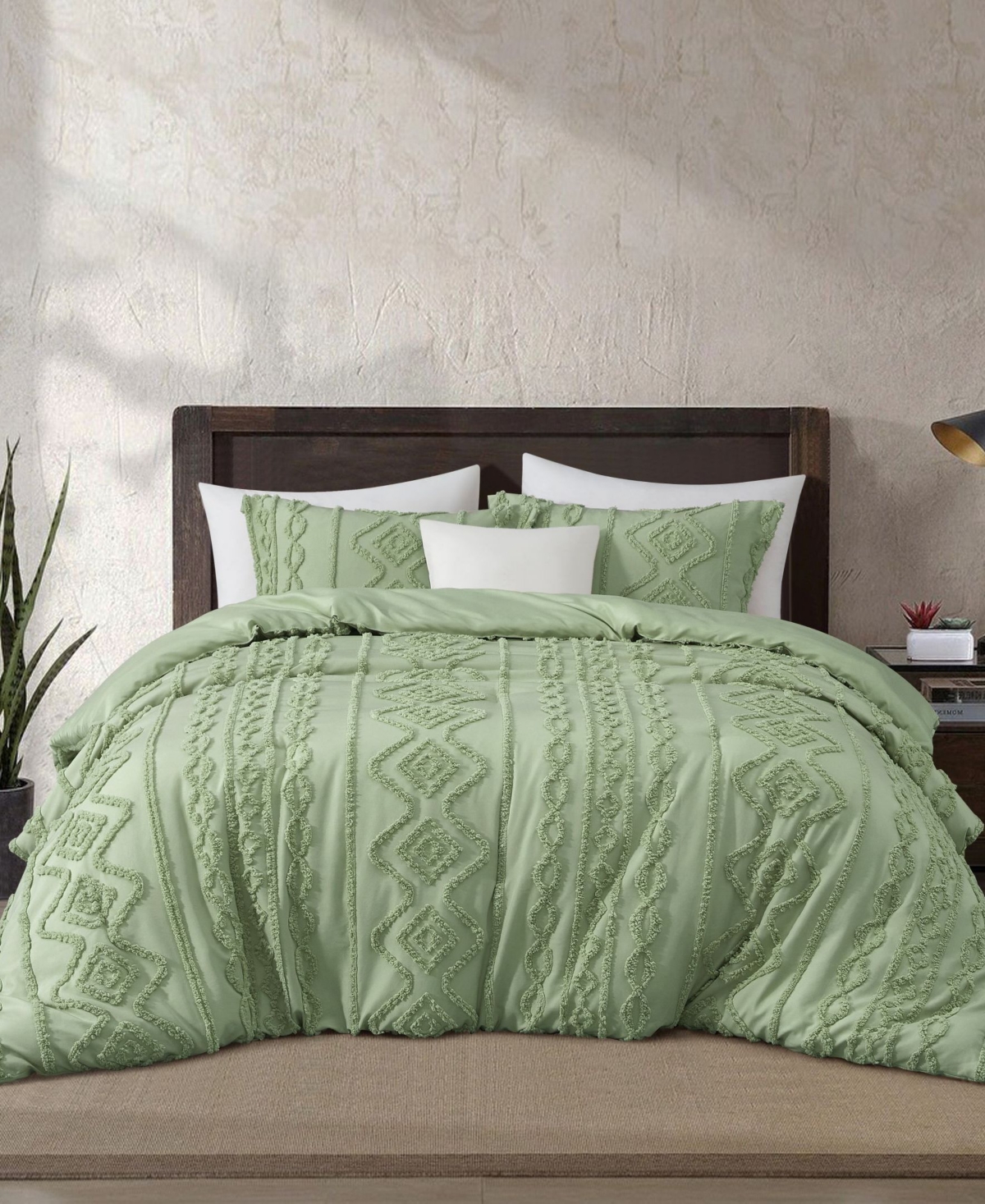 Stratford Park Aluma Geometric 3-pc. Comforter Set, Queen In Green