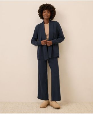 Women's Organic Cotton Airplane Short Drape Cardigan