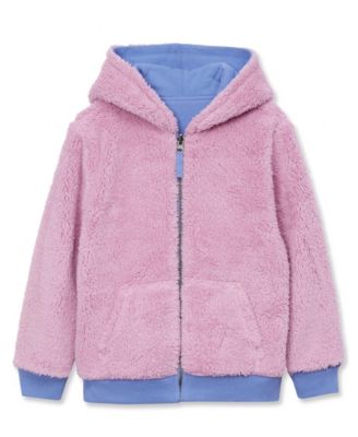 Girls Reversible High Pile Fleece Hoodie