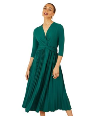 Jersey Knot Waist Midi Dress