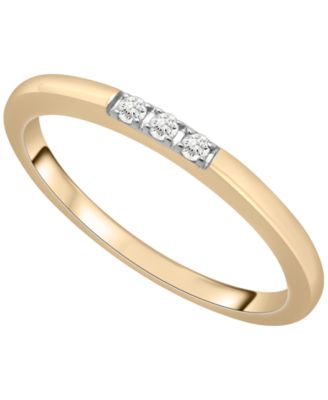 Wrapped - Diamond 3-Stone Ring (1/20 ct. t.w.) in 10K Yellow Gold