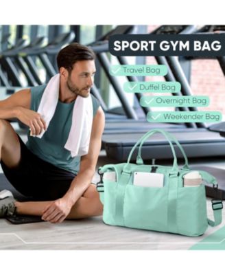 Grass Weekender Travel Bag - Small Gym Bag for Men & Women, Overnight Bag with Trolley Sleeve, Airplane Travel Essentials