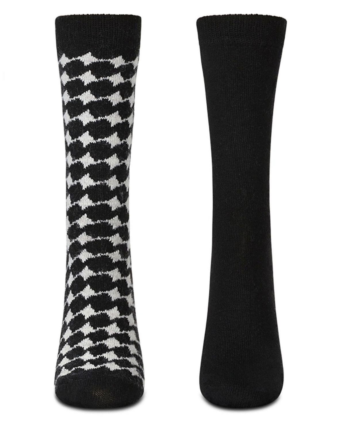 MeMoi Women's 2 Pack Wool Waves Crew Socks