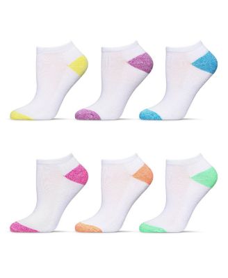 Women's 6 Pair Pack Spacedye Heel and Toe Half Cushioned Low Cut Socks
