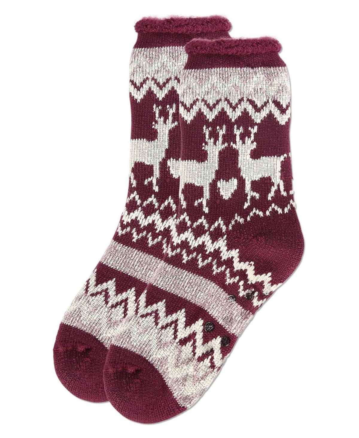 MeMoi Women's Reindeer Flake Cozy Warm Thermal Crew Socks