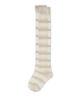 Women's Variegated Sheer Stripe Over The Knee Socks