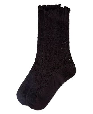 Women's Ruffle Pointelle Crew Socks