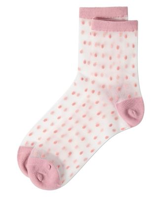 Women's Sheer-All-Over Polka Dot Ankle Sock