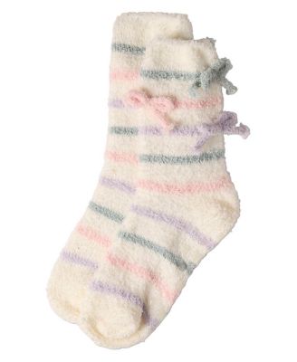 Women's Triple Bow Extra-Plush Non-Skid Cozy Crew Sock