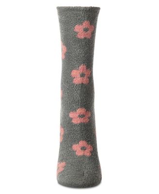 Women's "Daisies" Non-Skid Lavender Infused Crew-Length Cozy Spa Sock