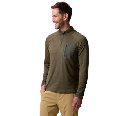 Men's Destination 1/4-Zip Top Performance Shirts Long Sleeve