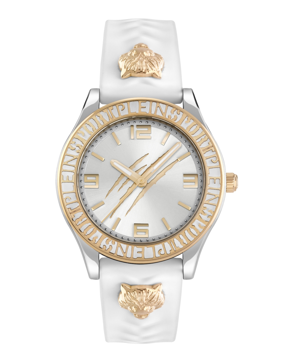 Plein Sport Womens Eclipse 3 Hand Quartz White Silicone Strap 36mm