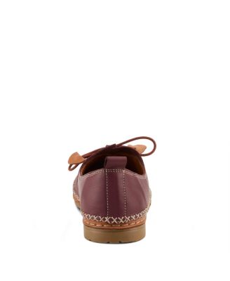 BERNA Leather Slip-On Shoes with Elastic Vamp and Whip-Stitched Details