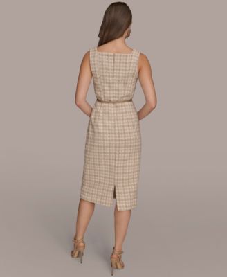 Women's Tweed Midi A-Line Dress
