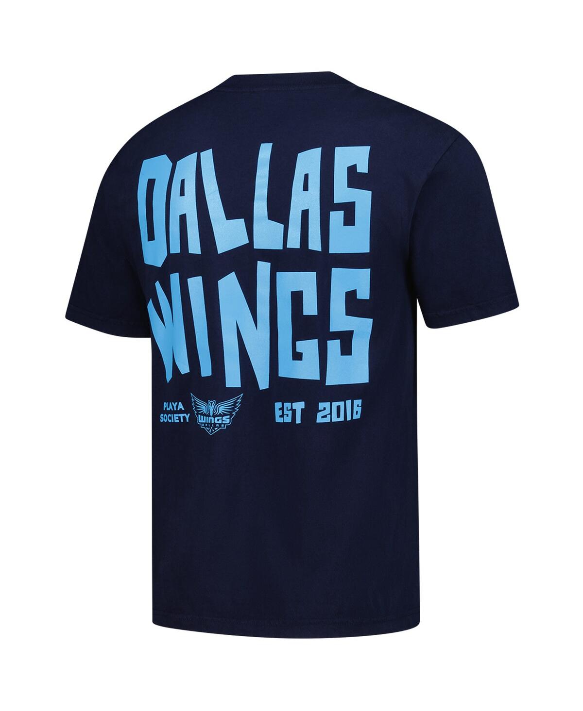 Playa Society Men's And Women's Blue Dallas Wings Established 2016 Premium T-shirt In Blue
