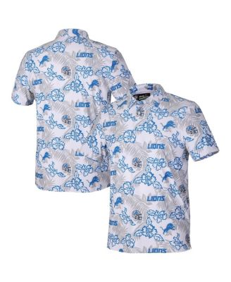 Reyn Spooner - Men's White Detroit Lions Pua Performance Game Day Polo Shirt