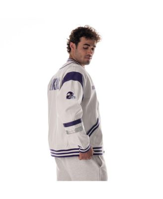 Men's and Women's White Minnesota Vikings Oversized Retro Full-Zip Jacket