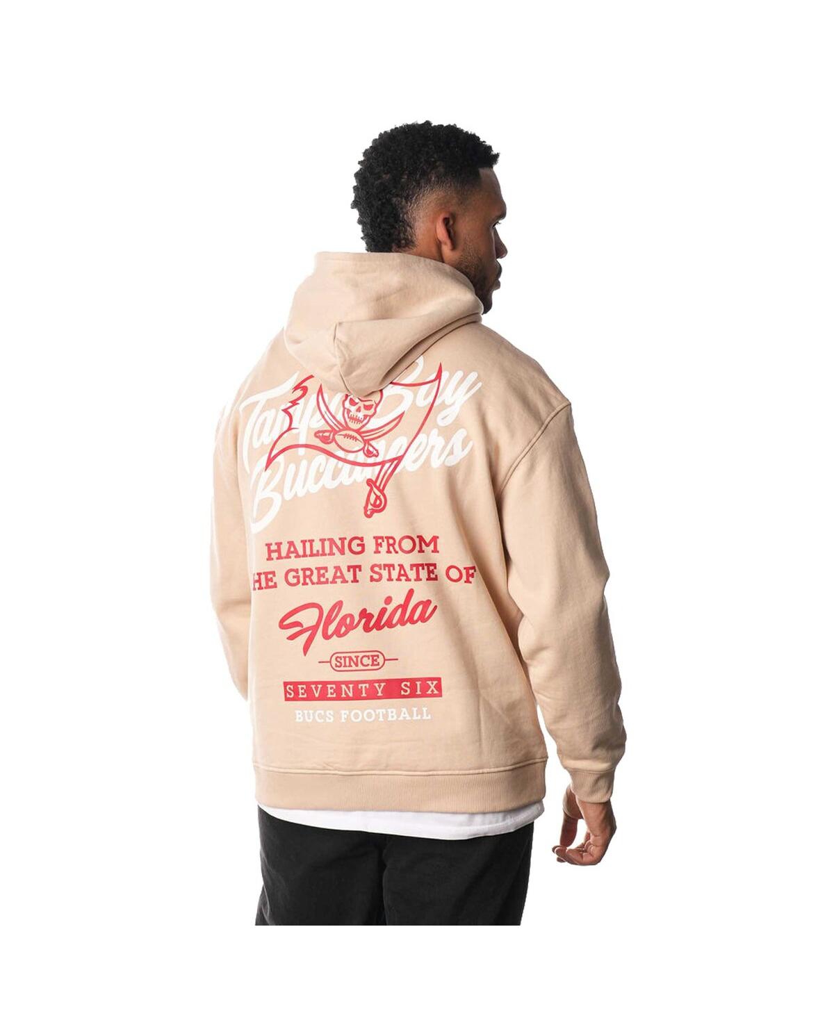 The Wild Collective Men's And Women's Cream Tampa Bay Buccaneers Fleece Pullover Hoodie In Neutral
