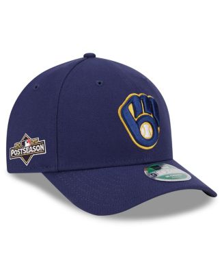 New Era - Men's Navy Milwaukee Brewers 2025 MLB Postseason Side Patch 9FORTY Adjustable Hat