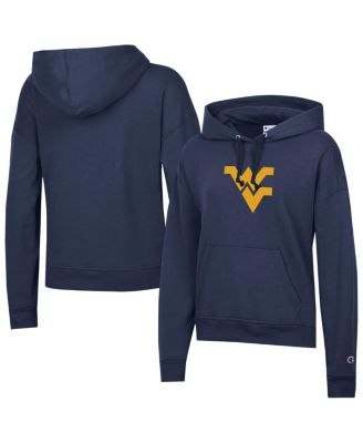Champion - Women's Navy West Virginia Mountaineers Powerblend Fleece Hoodie