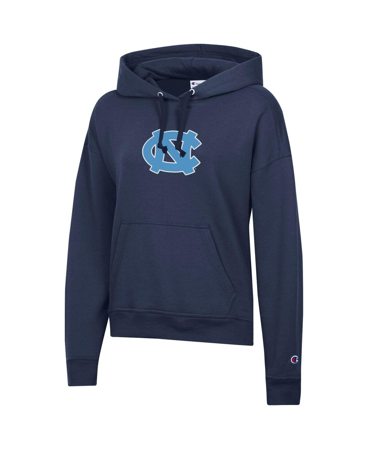 Champion Women's Navy North Carolina Tar Heels Powerblend Fleece Hoodie In Blue