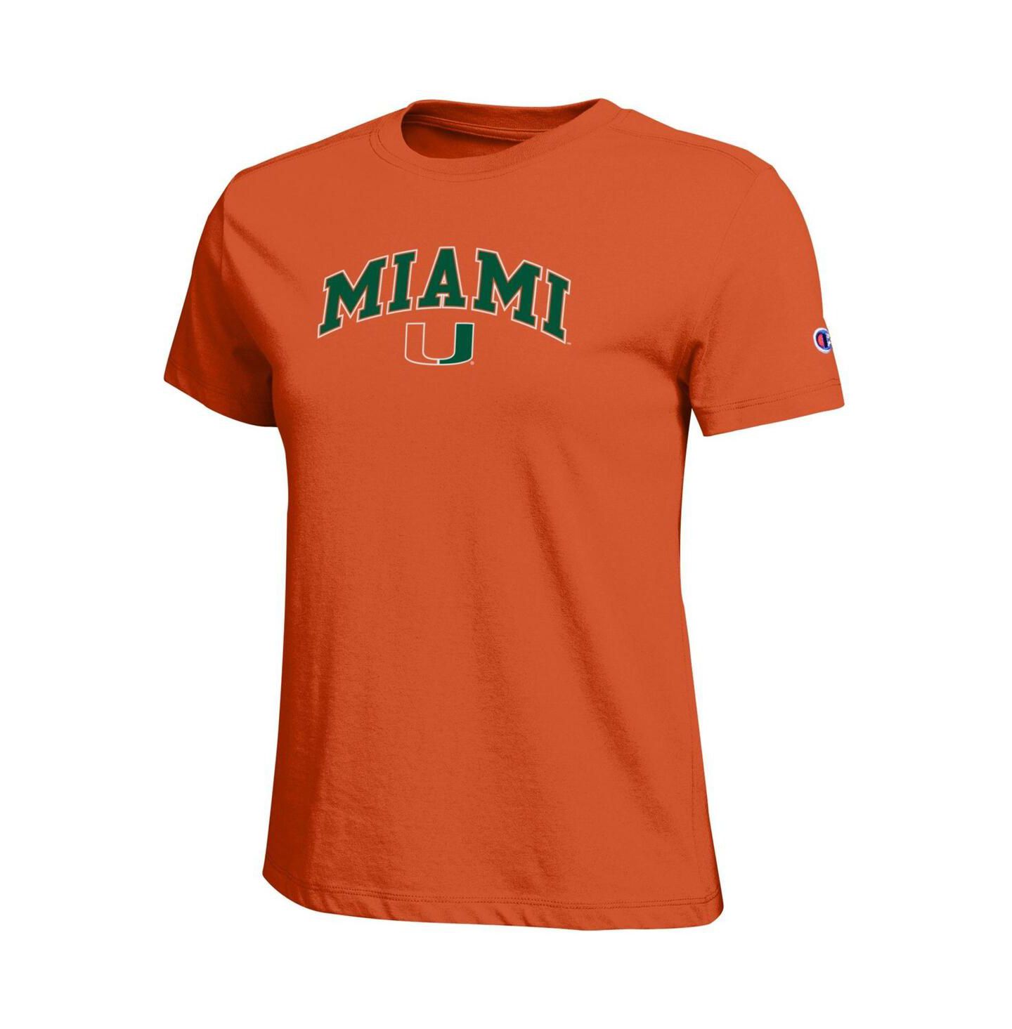 Женская футболка Champion Orange Miami Hurricanes Arched Over Logo — фото 3