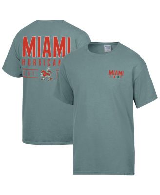 Comfortwash - Men's Green Miami Hurricanes Big Name T-Shirt