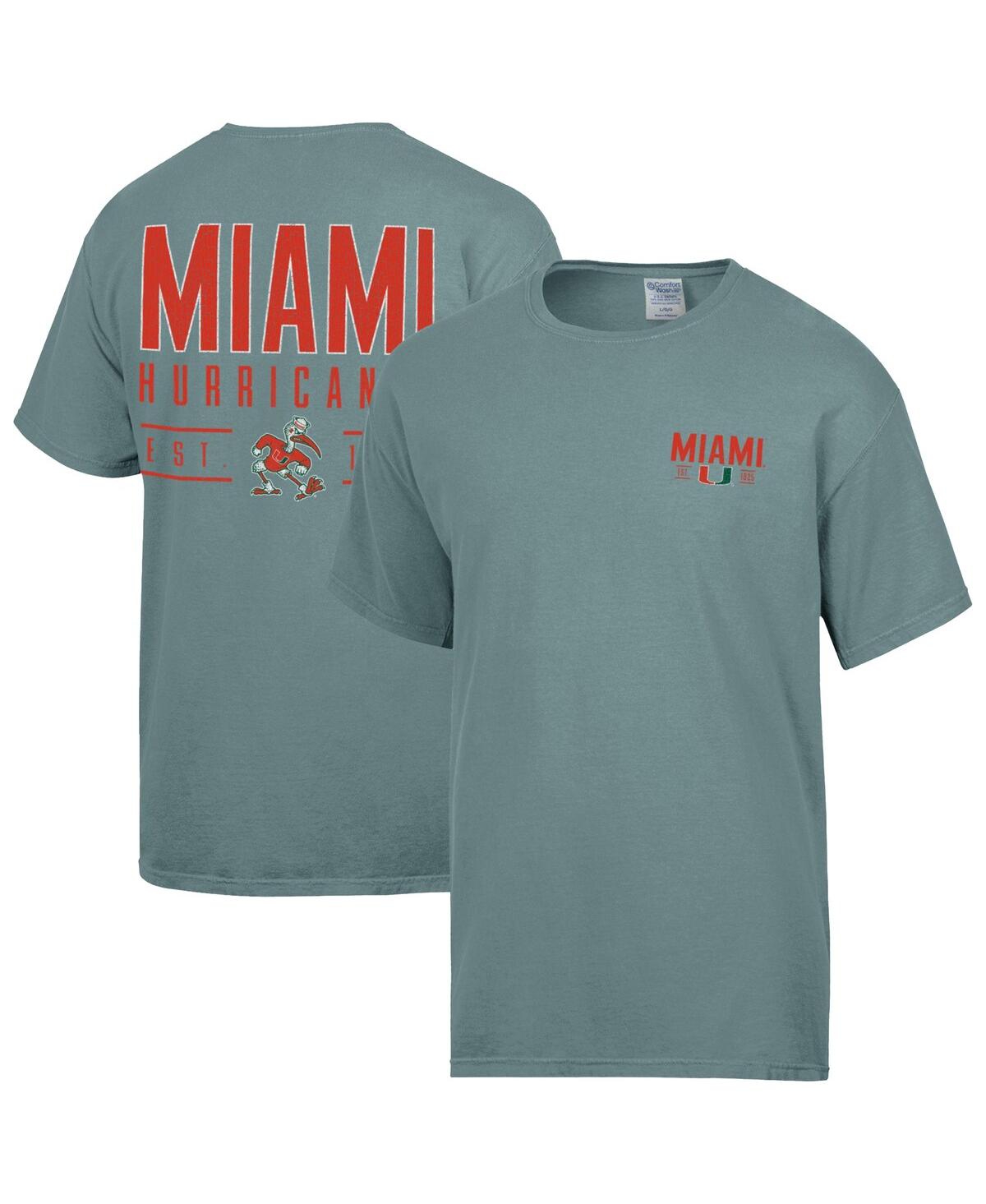 Comfortwash Men's Green Miami Hurricanes Big Name T-shirt In Green
