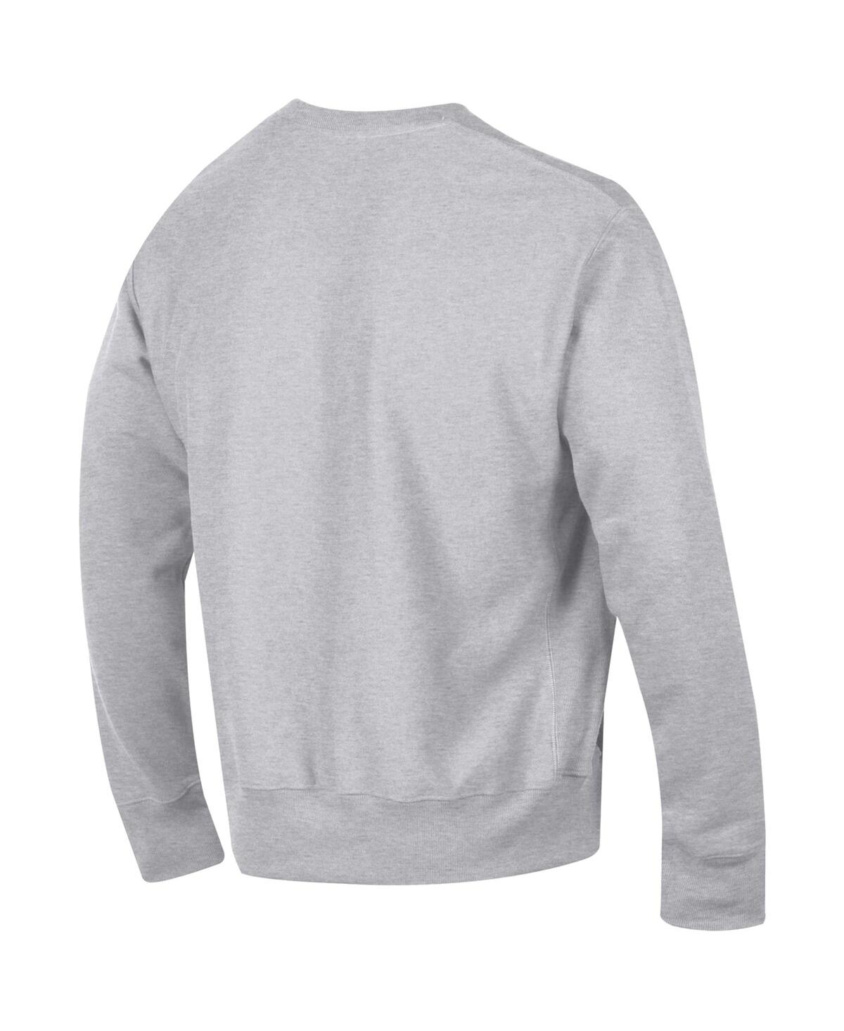 Champion Men's Heather Gray Detroit Lions Reverse Weave Fleece Pullover Sweatshirt In Gray