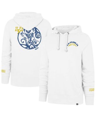 '47 Brand - Men's White Los Angeles Chargers La Familia Headline Pullover Hoodie