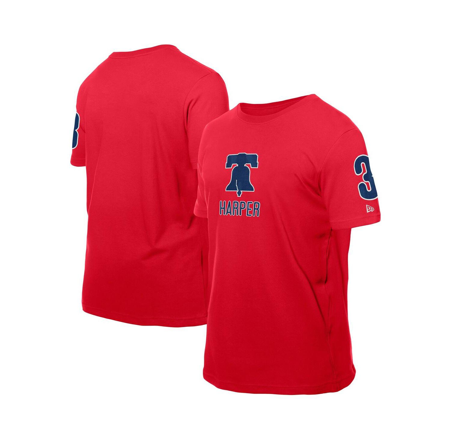 Men's Bryce Harper Red Philadelphia Phillies Design Lab Name & Number T-Shirt