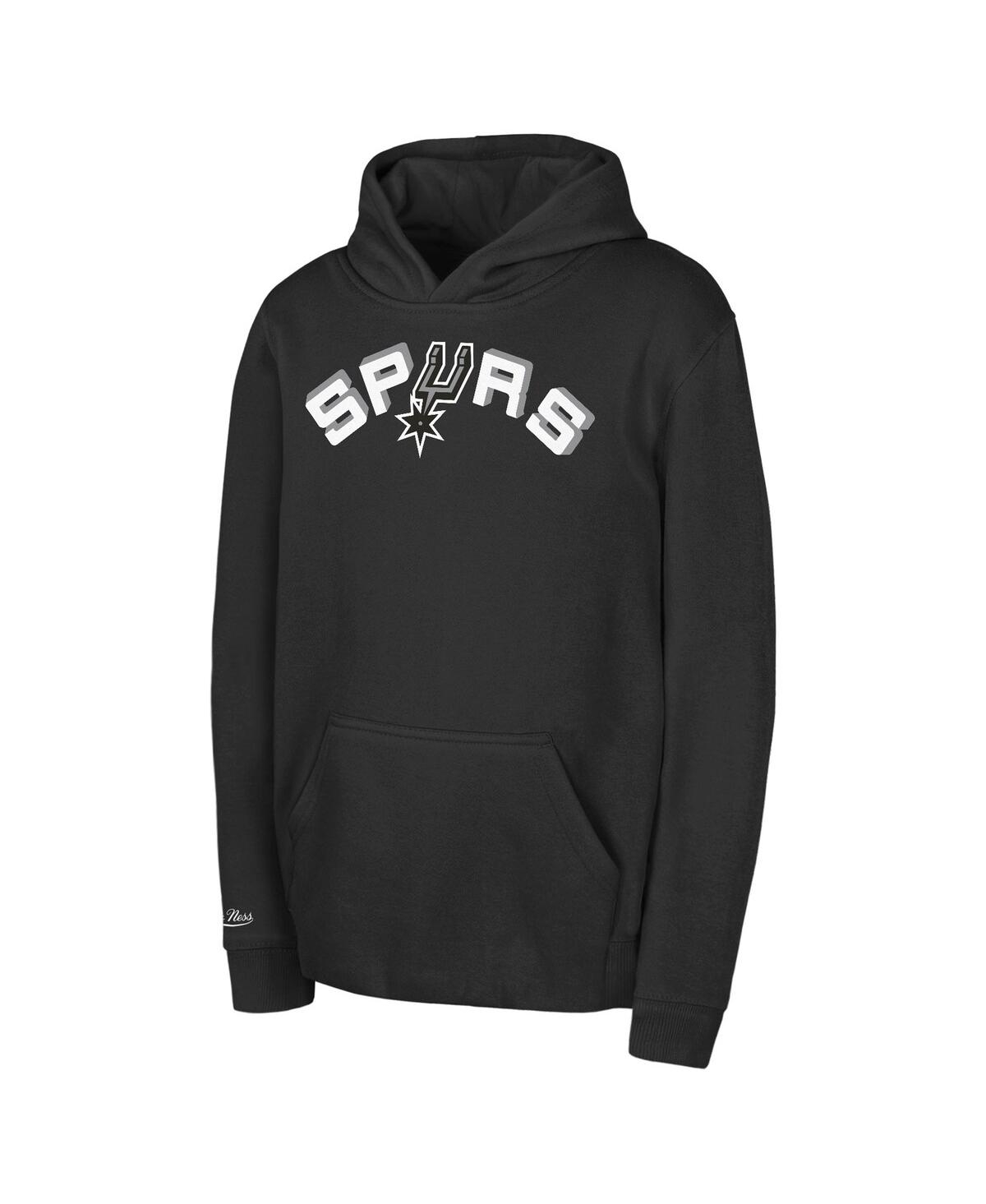 Mitchell & Ness Toddler Black San Antonio Spurs Retro Logo Pullover Hoodie In Black