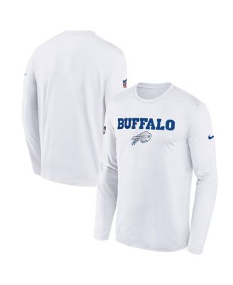 Nike - Big Boys and Girls White Buffalo Bills 2025 Rivalries Collection Sideline Legend Dri-FIT Long Sleeve T-Shirt