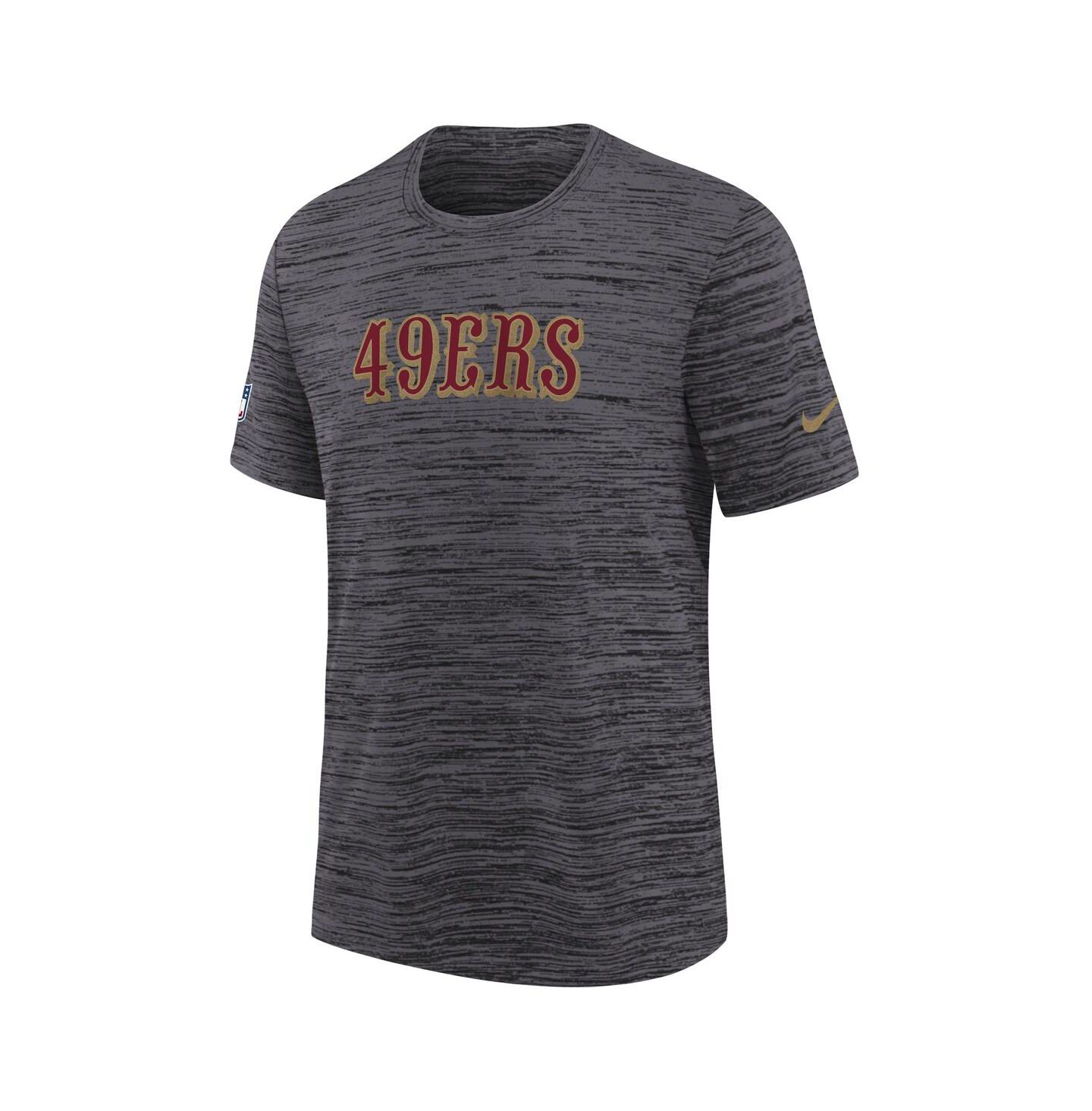 Детская футболка Nike Heather Black San Francisco 49ers 2025 Rivalries Collection Sideline Velocity Dri-FIT — фото 3